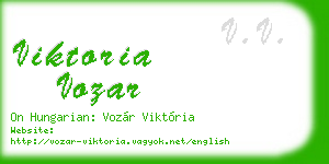 viktoria vozar business card