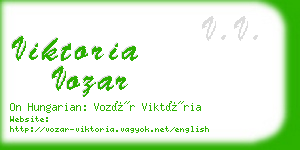 viktoria vozar business card